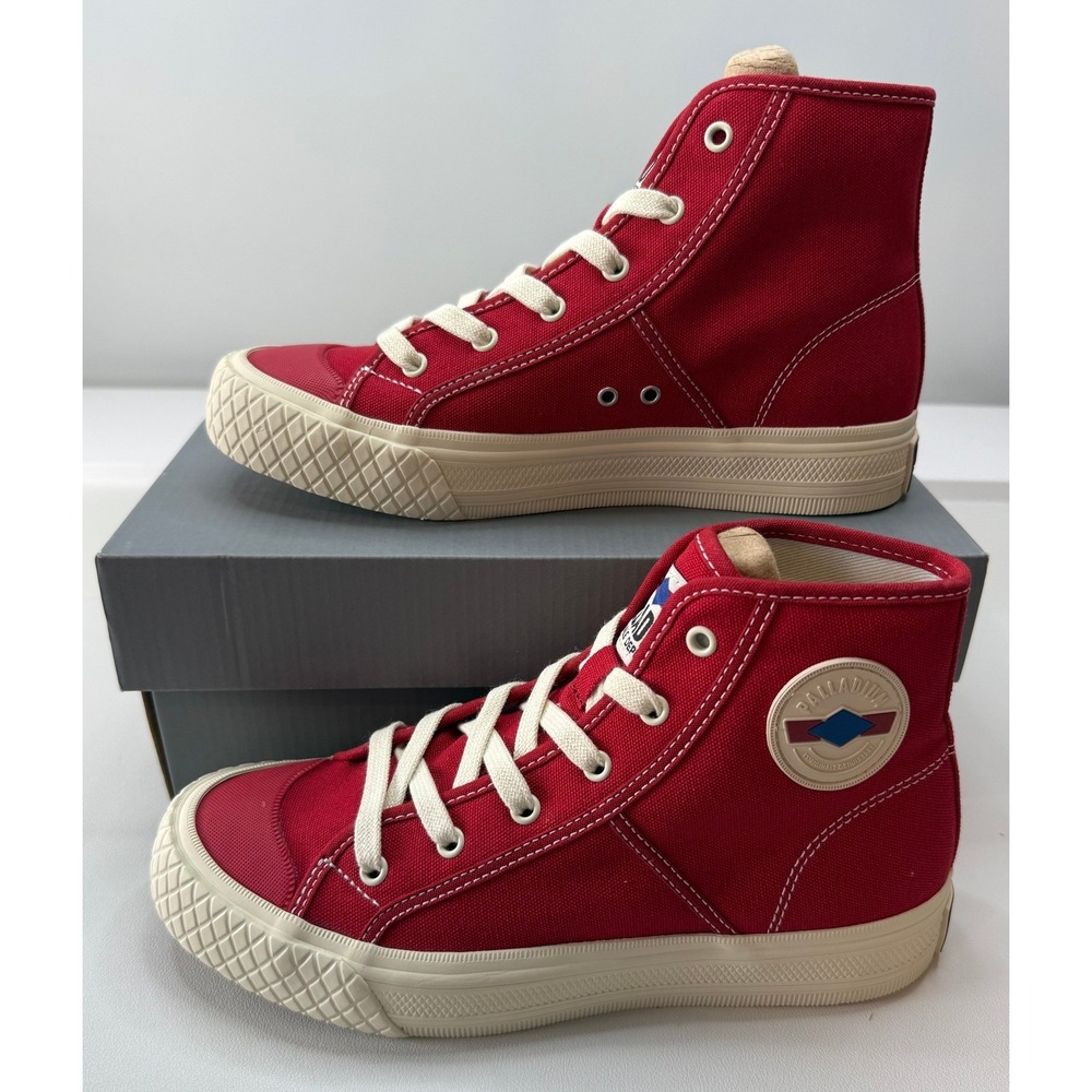 Palladium Palla Louvel Red Chili Pepper High Top Sneakers Mens 5.5 Womens 7 NEW